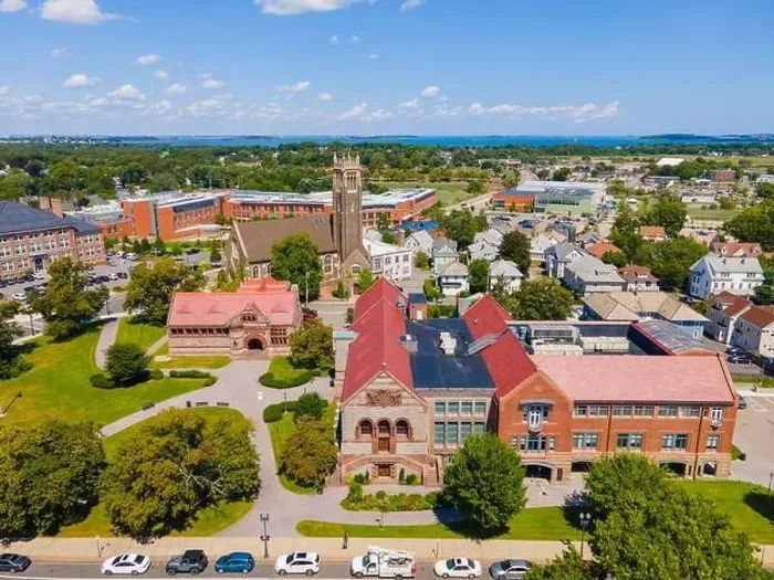 Framed Print : Quincy historic city center aerial view including Bethany Congregational Church Framed Print : Quincy historic city center aerial view including Bethany Congregational Church