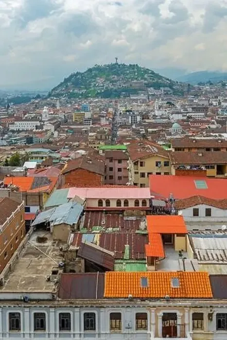 Framed Print : Quito cityscape in Vertical, Ecuador Framed Print : Quito cityscape in Vertical, Ecuador