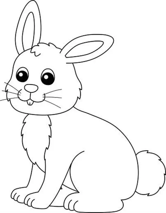 Framed Print : Rabbit Coloring Page Isolated for Kids Framed Print : Rabbit Coloring Page Isolated for Kids