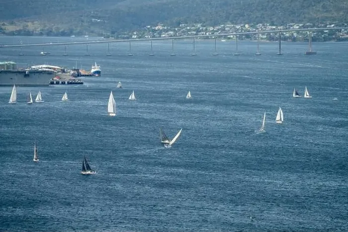Framed Print : racing yachts on the river derwent in hobart tasmania Framed Print : racing yachts on the river derwent in hobart tasmania