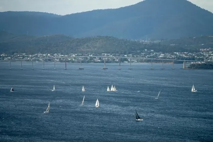 Framed Print : racing yachts on the river derwent in hobart tasmania Framed Print : racing yachts on the river derwent in hobart tasmania
