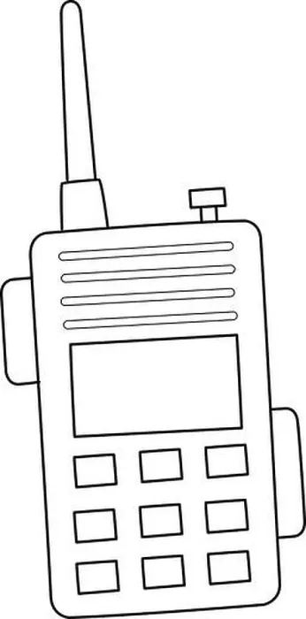 Framed Print : Radio Walkie Talkie Isolated Coloring Page Framed Print : Radio Walkie Talkie Isolated Coloring Page