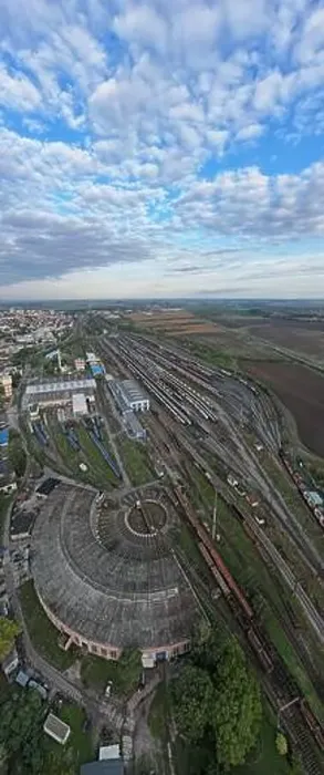 Framed Print : Railway turntable for locomotives aerial view train turntable Framed Print : Railway turntable for locomotives aerial view train turntable