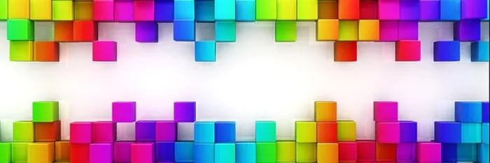 Framed Print : Rainbow of colorful blocks abstract background - 3d render Framed Print : Rainbow of colorful blocks abstract background - 3d render
