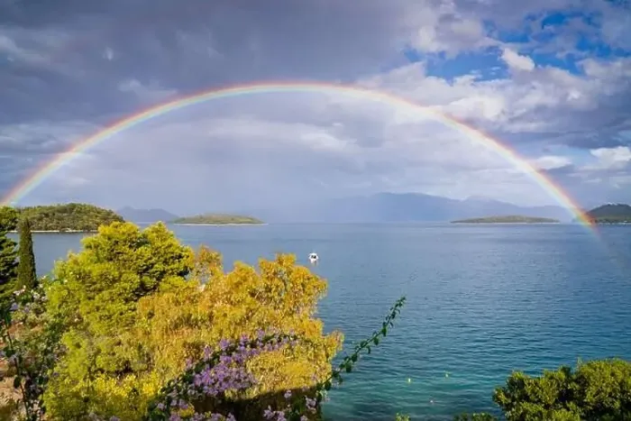 Framed Print : Rainbow over sea Framed Print : Rainbow over sea