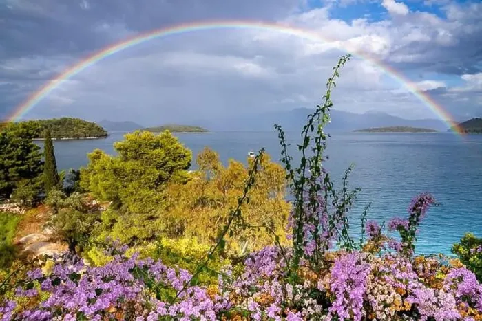 Framed Print : Rainbow over sea Framed Print : Rainbow over sea