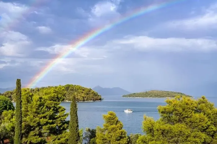 Framed Print : Rainbow over sea Framed Print : Rainbow over sea
