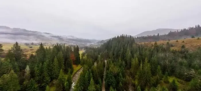 Framed Print : Rainy foggy and gray weather in the mountain valley of the Carpathians in Ukraine in small village Aerial panoramic Framed Print : Rainy foggy and gray weather in the mountain valley of the Carpathians in Ukraine in small village Aerial panoramic