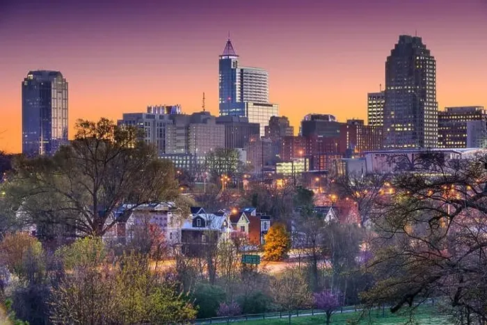 Framed Print : Raleigh, North Carolina, USA skyline Framed Print : Raleigh, North Carolina, USA skyline