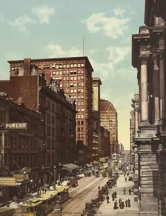 Framed Print : Randolph Street east from LaSalle, Chicago, Illinois 1900 Framed Print : Randolph Street east from LaSalle, Chicago, Illinois 1900
