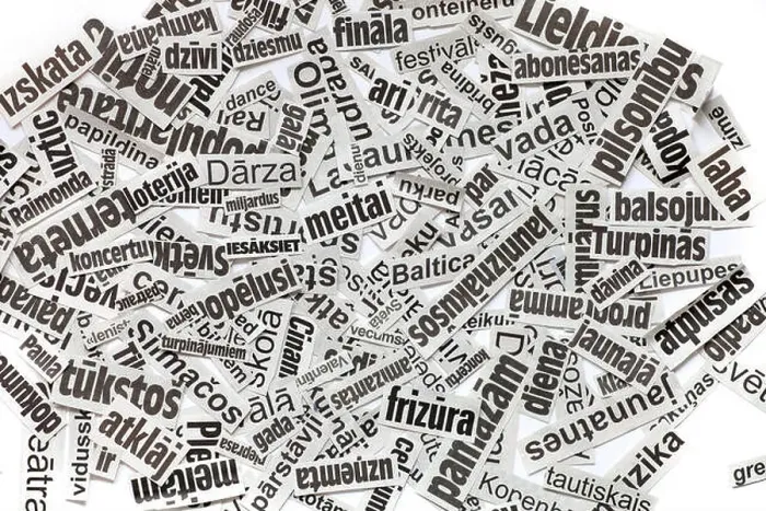 Framed Print : Random latvian Newspaper headline clipping background Framed Print : Random latvian Newspaper headline clipping background
