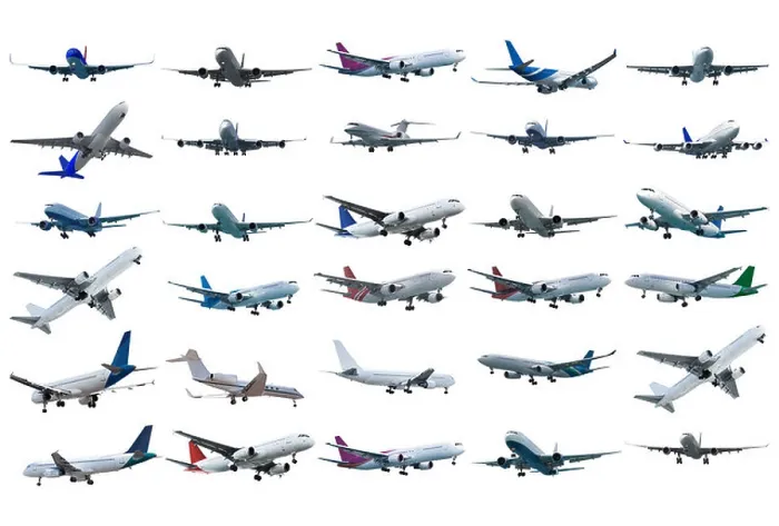 Framed Print : Real jet planes set. Isolated on white background Framed Print : Real jet planes set. Isolated on white background
