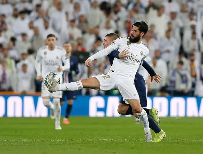 Framed Print : Real Madrid CF's Isco Alarcon seen in action during the UEFA Champions League match Framed Print : Real Madrid CF's Isco Alarcon seen in action during the UEFA Champions League match