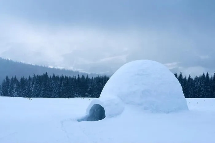Framed Print : Real snow igloo house in the winter Carpathian mountains. Snow-covered firs on the background Framed Print : Real snow igloo house in the winter Carpathian mountains. Snow-covered firs on the background