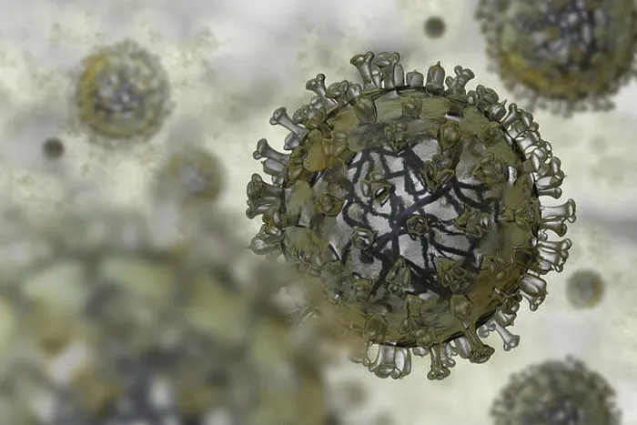 Framed Print : Realistic model of flu virus Framed Print : Realistic model of flu virus