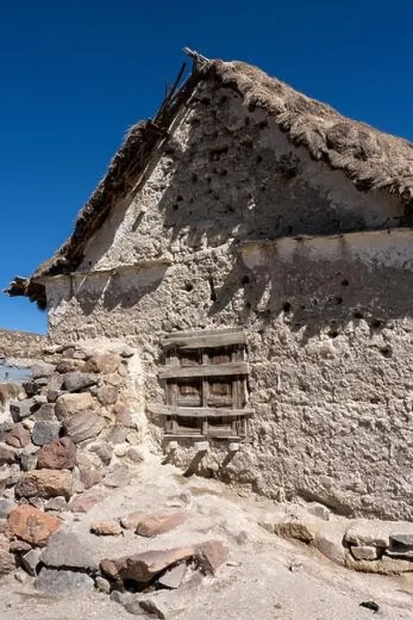 Framed Print : The rear of the Church of the Virgin of the Nativity in Parinacota on the Andean altiplano in Lauca National Park in Framed Print : The rear of the Church of the Virgin of the Nativity in Parinacota on the Andean altiplano in Lauca National Park in