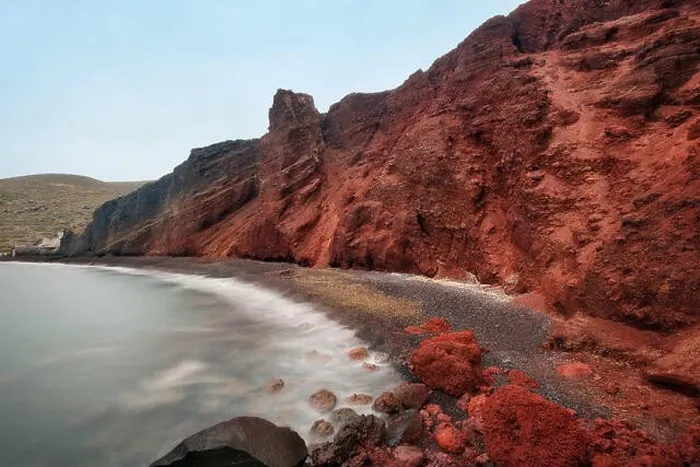 Framed Print : Red Beach Santorini Greece taken in April 2018 Framed Print : Red Beach Santorini Greece taken in April 2018