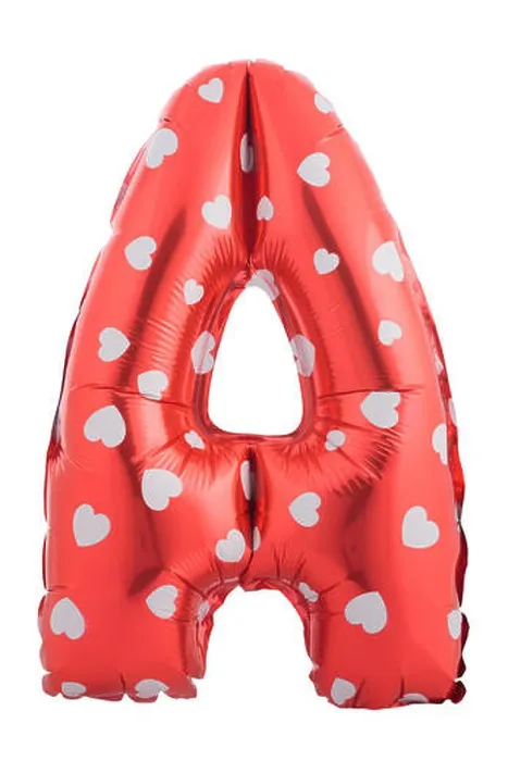 Framed Print : Red color letter A made of inflatable balloon Framed Print : Red color letter A made of inflatable balloon