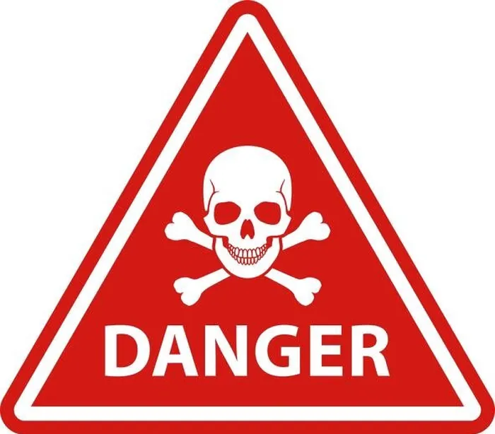 Framed Print : Red danger road sign with skull and crossbones with white frame warning symbol vector illustration Framed Print : Red danger road sign with skull and crossbones with white frame warning symbol vector illustration