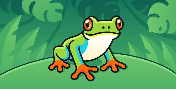 Framed Print : Red-Eyed Tree Frog, cute cartoon illustration of Central American rainforest frog in the wild Framed Print : Red-Eyed Tree Frog, cute cartoon illustration of Central American rainforest frog in the wild