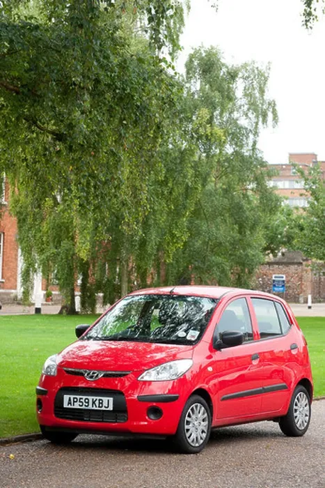 Framed Print : Red Hyundai i10 city car Framed Print : Red Hyundai i10 city car