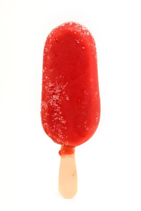 Framed Print : red ice lolly on a white background Framed Print : red ice lolly on a white background