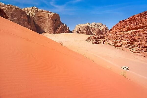 Red sand dune, Wadi Rum Desert, Jordan