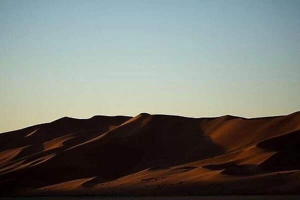Red sand dunes under the morning light in Sossusvlei, Namibia