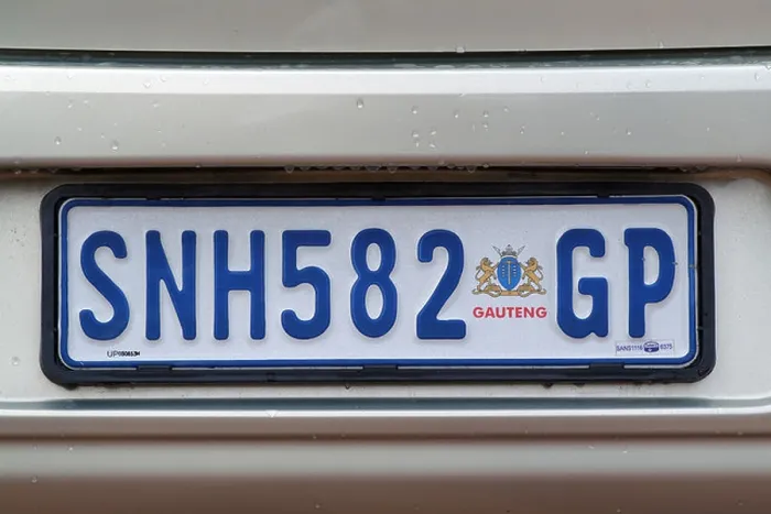Framed Print : Registration plate on a South African car.GP represents the Gauteng Johannesburg region Framed Print : Registration plate on a South African car.GP represents the Gauteng Johannesburg region