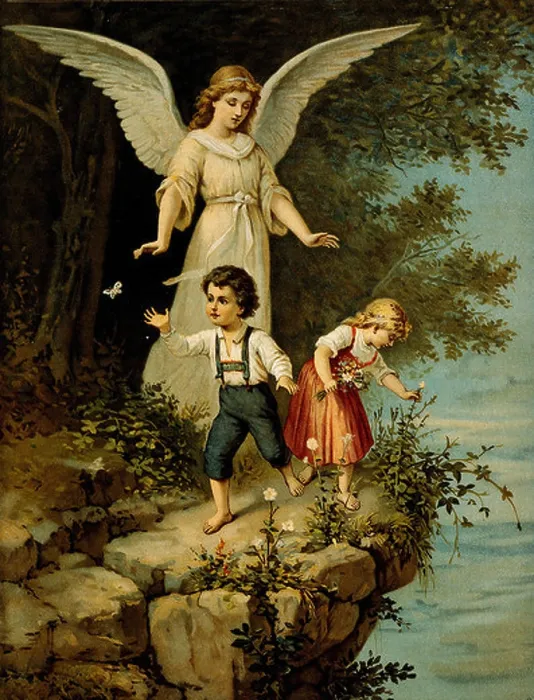 Framed Print : religion, angels, guardian angel Framed Print : religion, angels, guardian angel