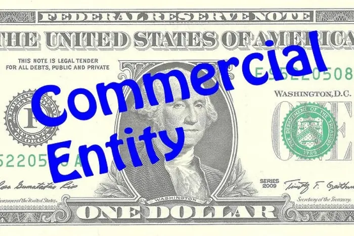 Framed Print : Render illustration of Commercial Entity title on One Dollar bill as a background Framed Print : Render illustration of Commercial Entity title on One Dollar bill as a background
