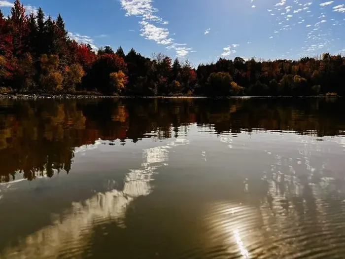 Framed Print : Reservoir Choiniere, Yamaska, Quebec, Canada - view of the shores in Autumn. Fall landscape Framed Print : Reservoir Choiniere, Yamaska, Quebec, Canada - view of the shores in Autumn. Fall landscape