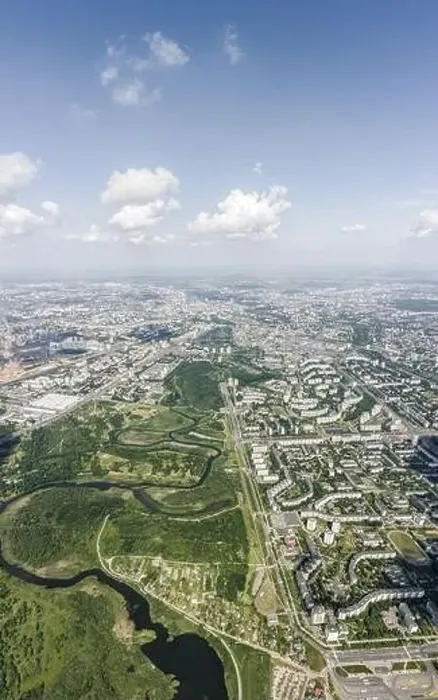Framed Print : residential neighborhood near green park. overhead view of cityscape on sunny day. vertical aerial panorama Framed Print : residential neighborhood near green park. overhead view of cityscape on sunny day. vertical aerial panorama