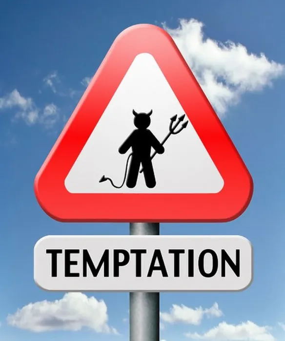 Framed Print : resisting temptation resist tempting from devil lose bad habits by self control road sign with text Framed Print : resisting temptation resist tempting from devil lose bad habits by self control road sign with text