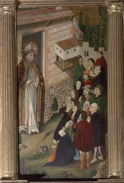 Framed Print : RETABLO DE SAN MARCIAL - SIGLO XV - DETALLE DE SAN MARCIAL PREDICANDO Framed Print : RETABLO DE SAN MARCIAL - SIGLO XV - DETALLE DE SAN MARCIAL PREDICANDO