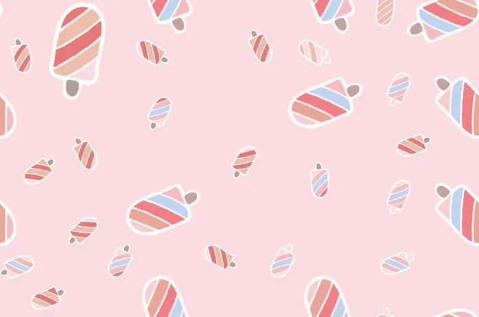 Framed Print : Retro ice cream seamless pattern in pale pastel pink color with popsicle motif Framed Print : Retro ice cream seamless pattern in pale pastel pink color with popsicle motif