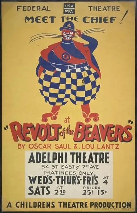 Framed Print : Revolt of the Beavers, New York, 1937. The Federal Theatre Project, created by the U.S. Works Progress Administration in 1935