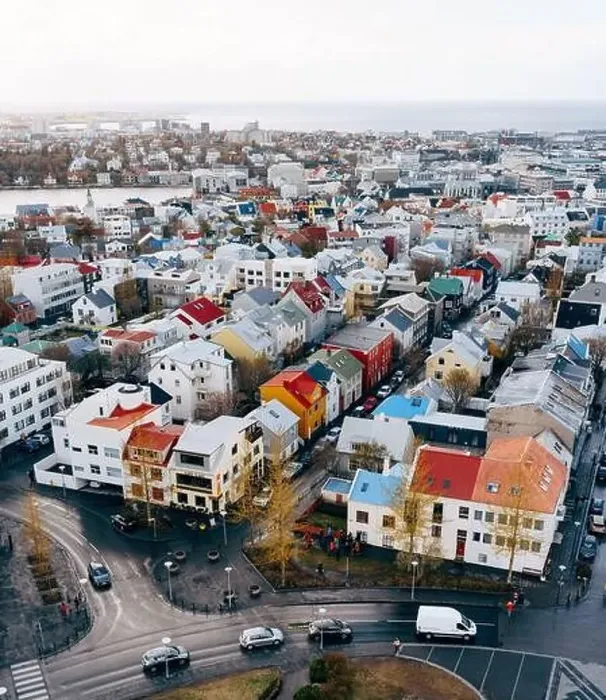 Framed Print : Reykjavik, Iceland - 02 may 2019: Reykjavik aerial view Framed Print : Reykjavik, Iceland - 02 may 2019: Reykjavik aerial view