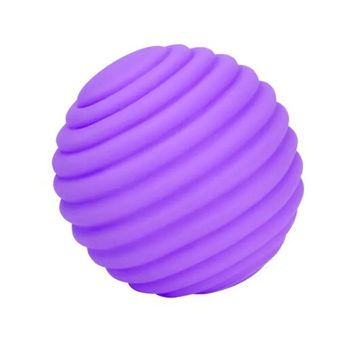 Framed Print : Ribbed form silicone rubber ball wavy isolated on the white background