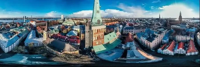 Framed Print : Riga City Church in Old Town, Historical Monument, drone 360 vr Panorama Framed Print : Riga City Church in Old Town, Historical Monument, drone 360 vr Panorama