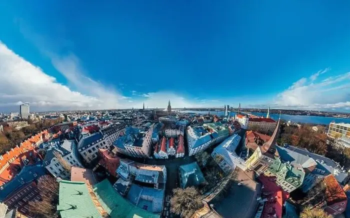 Framed Print : Riga City Church in Old Town, Historical Monument, drone 360 vr Panorama Framed Print : Riga City Church in Old Town, Historical Monument, drone 360 vr Panorama
