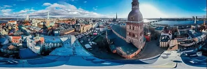 Framed Print : Riga City Dome church in Old Town, Historical Monument, drone 360 vr Panorama Framed Print : Riga City Dome church in Old Town, Historical Monument, drone 360 vr Panorama