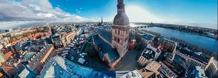Framed Print : Riga City Dome church in Old Town, Historical Monument, drone 360 vr Panorama Framed Print : Riga City Dome church in Old Town, Historical Monument, drone 360 vr Panorama