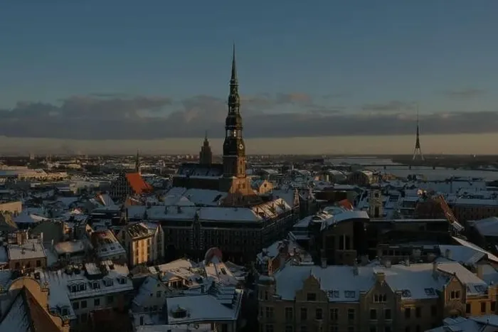 Framed Print : Riga City St.Peter Church, Down town Cathedral winter day Framed Print : Riga City St.Peter Church, Down town Cathedral winter day