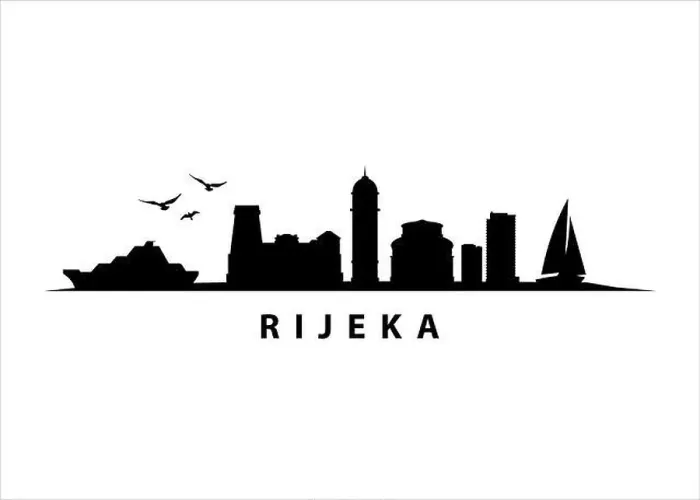Framed Print : Rijeka Croatia City Skyline Landscape Black Shape SIlhouette Vector Graphic Framed Print : Rijeka Croatia City Skyline Landscape Black Shape SIlhouette Vector Graphic