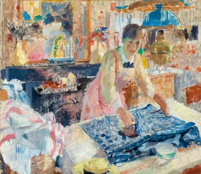 Framed Print : Rik Wouters painting, Woman Ironing, oil on canvas, 1912 Framed Print : Rik Wouters painting, Woman Ironing, oil on canvas, 1912