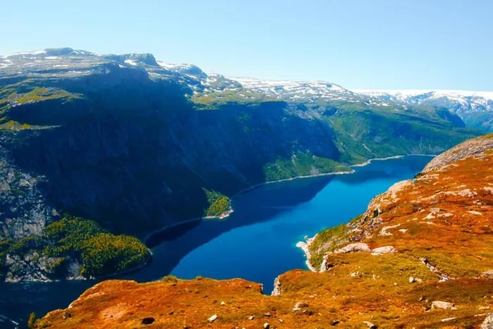 Framed Print : Ringedalsvatnet lake near Trolltunga Framed Print : Ringedalsvatnet lake near Trolltunga