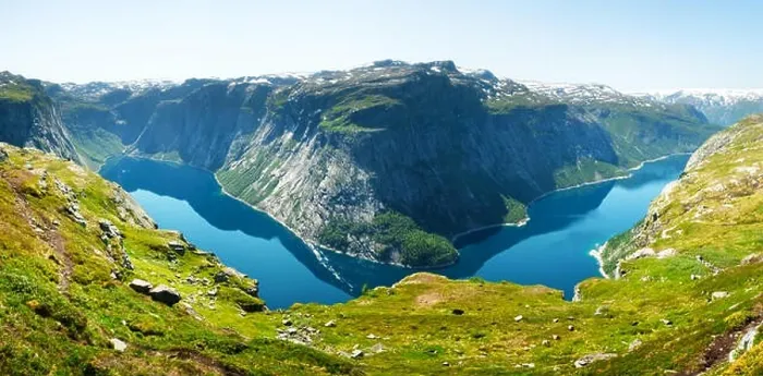 Framed Print : Ringedalsvatnet lake near Trolltunga Framed Print : Ringedalsvatnet lake near Trolltunga
