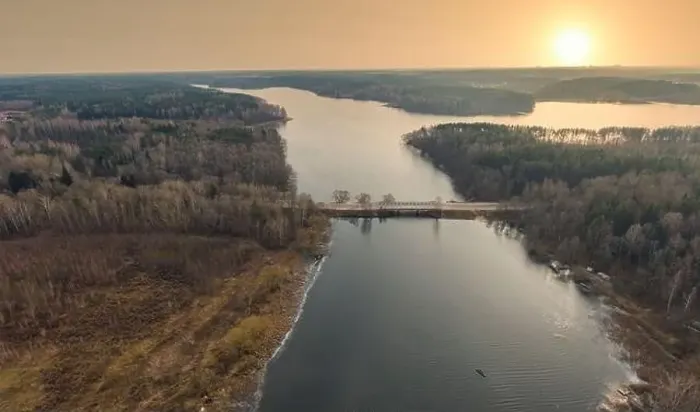 Framed Print : rivers and lakes in the forest. Late fall. Shot on a drone Framed Print : rivers and lakes in the forest. Late fall. Shot on a drone