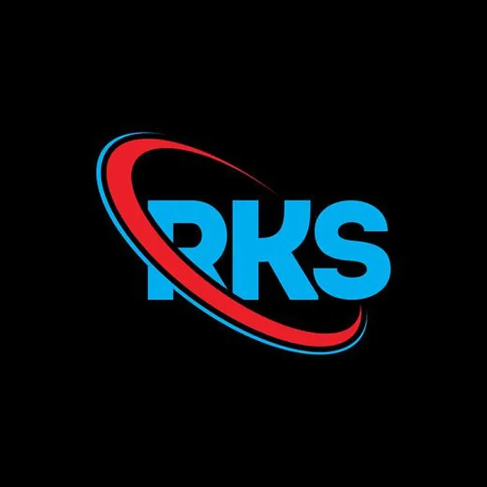 Framed Print : RKS logo. RKS letter. RKS letter logo design